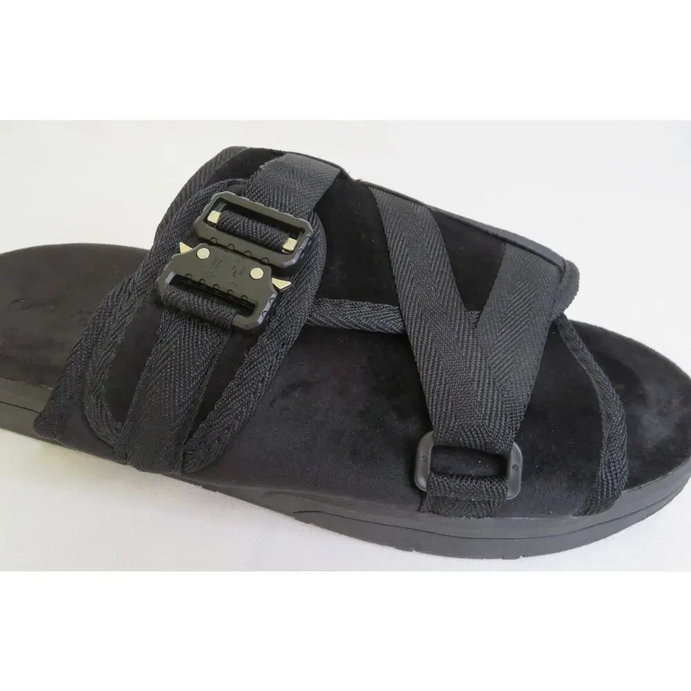 New DRACO Phantom Black Men's Sz 11-12 Sandal Slip On Slides w/ Dust Bag